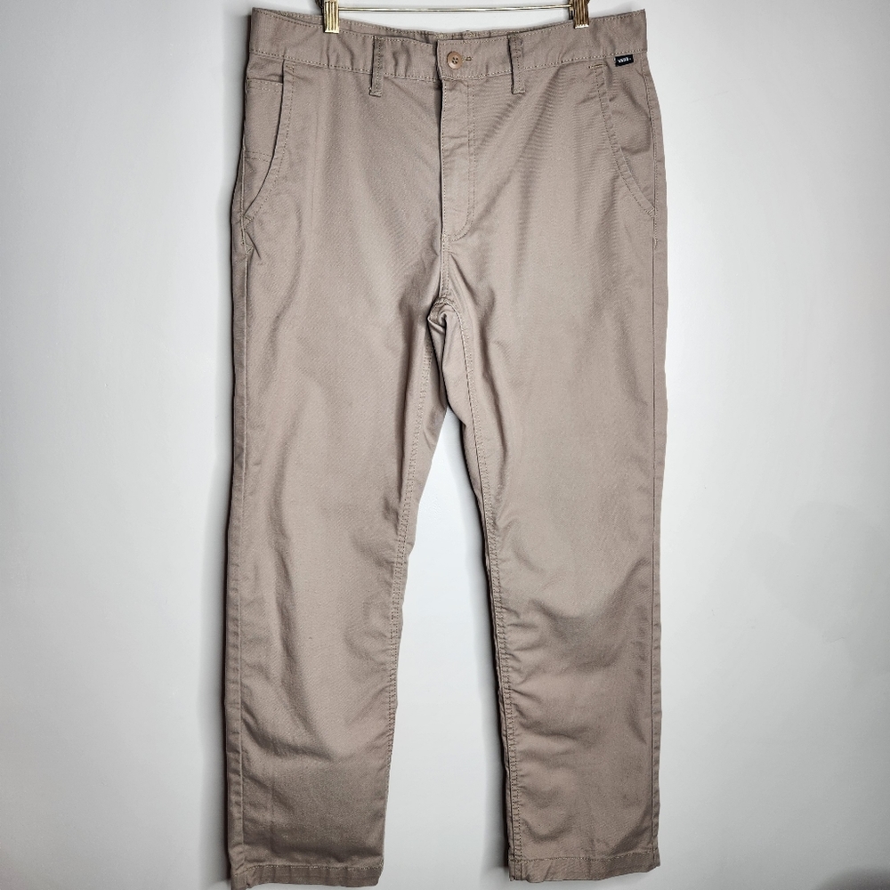 Vans Men's Beige Tan Authentic Chino Pant Relaxed Fit, Size 33